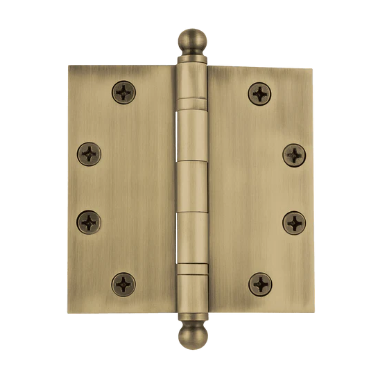 Nostalgic Warehouse BALHNG_SQ_AR_HD Ball Tip Heavy Duty Hinge w/ Square Corner