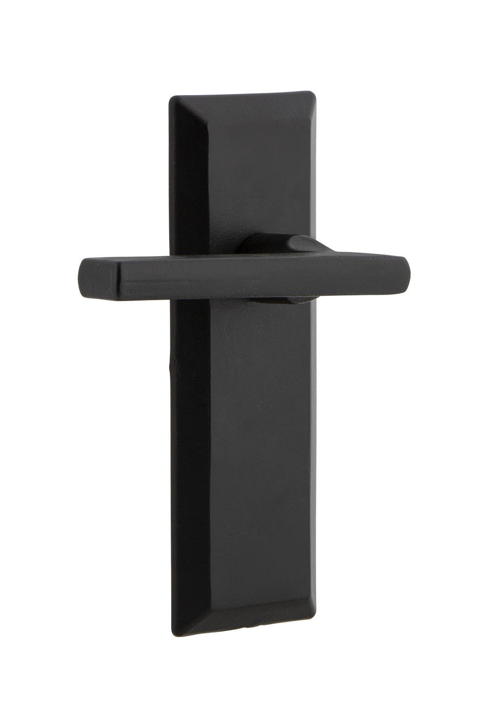 Ageless Iron KEPDRK Keep Long Plate w/ Dirk Lever, Black Iron Finish