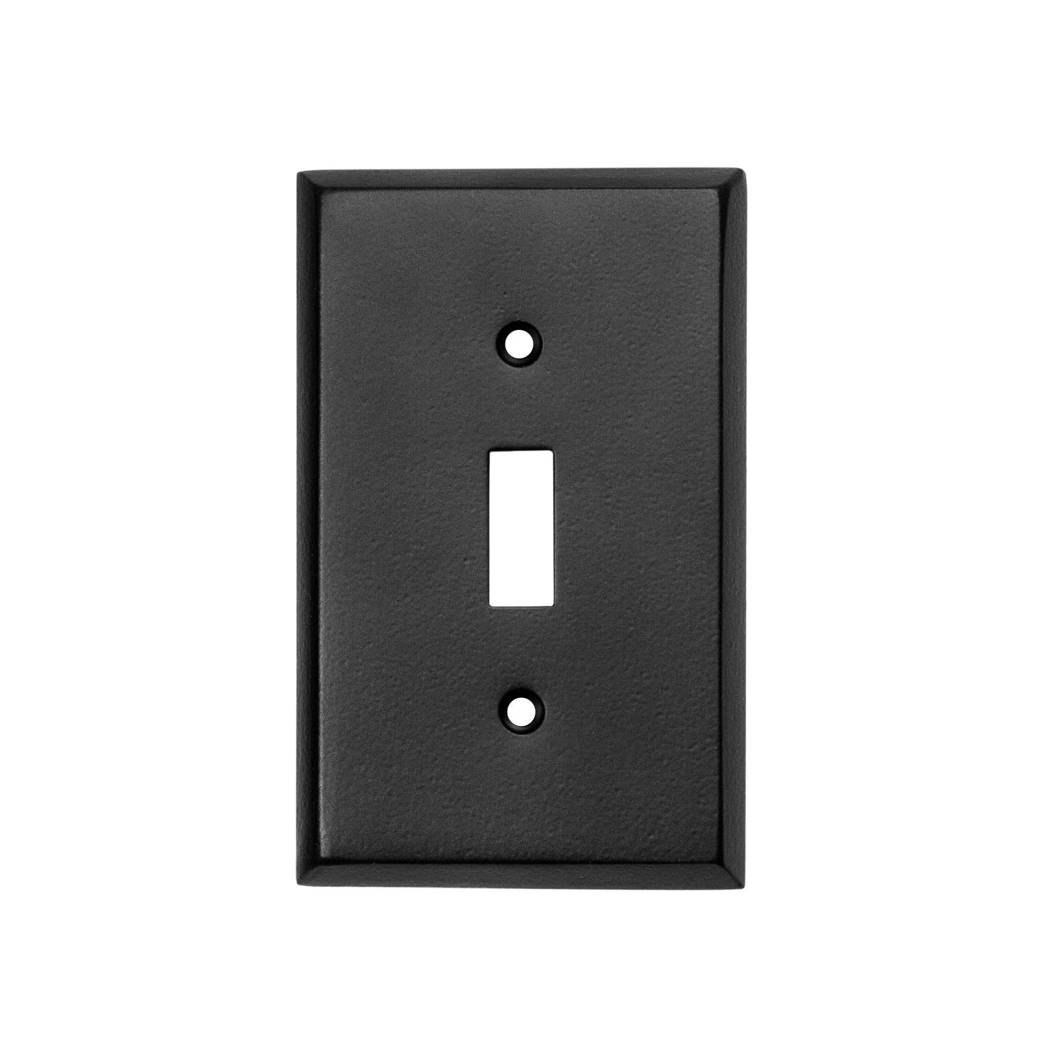 Ageless Iron SWPLTT-1 Single Toggle Wall Plate In Black Iron