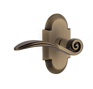 Nostalgic Warehouse COTSWN Cottage Plate w/ Swan Lever