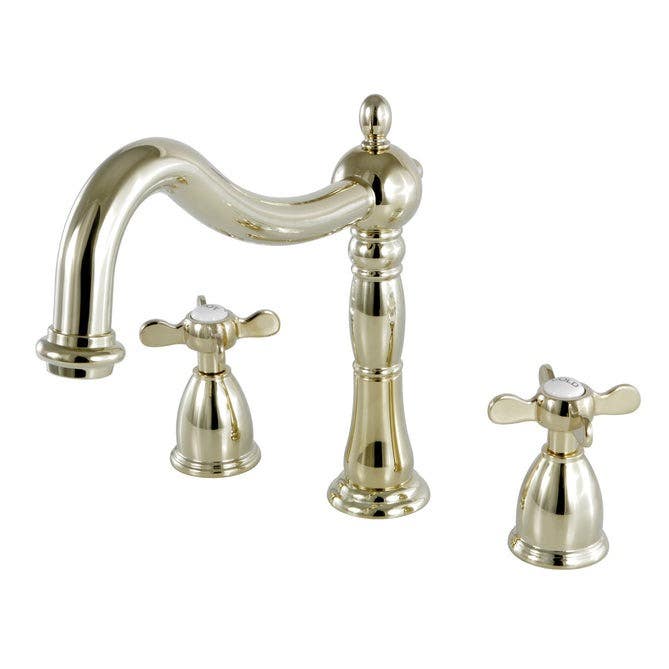 Kingston Brass KS134 Roman Tub Filler with Cross Handle, CP