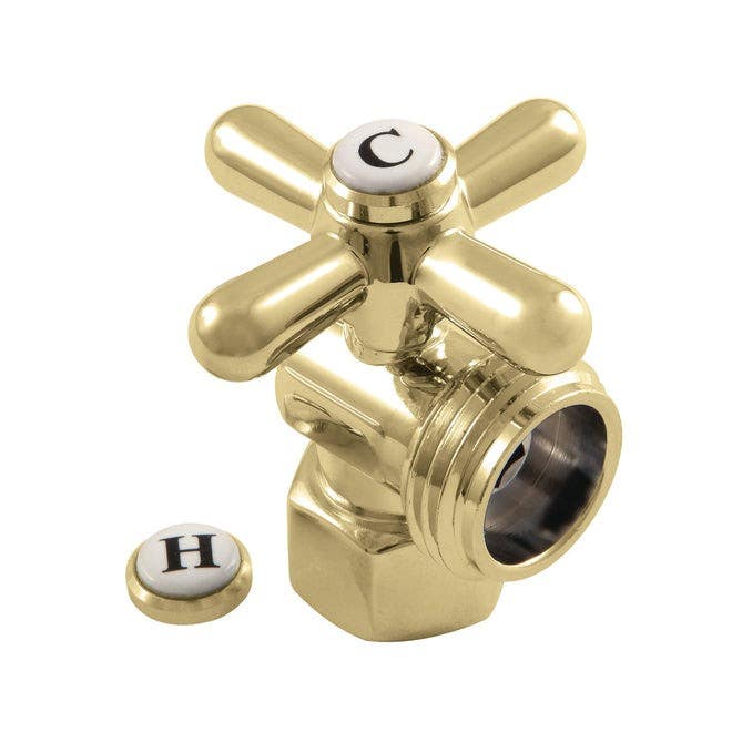 Kingston Brass CC13001X Vintage 1/2-inch Fip X 3/4-inch Hose Thread Quarter-turn Angle Stop Valve
