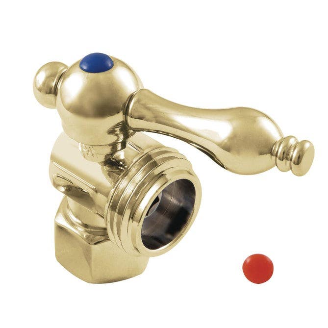 Kingston Brass CC13001 Vintage 1/2-inch Fip X 3/4-inch Hose Thread Quarter-turn Angle Stop Valve