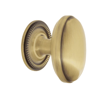 Nostalgic Warehouse CKB_HOM Homestead Brass 1 3/4" Cabinet Knob w/ Rose