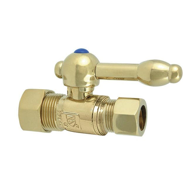 Kingston Brass CC4445 Vintage Straight Stop Valve With 5/8" OD Compression x 1/2" OD Compression w/ KL lever handles