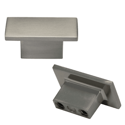 Pride Decor K-81021.SN Rectangler Knob, 22x40mm, Satin Nickel W/1-3/4" Breakaway Screw