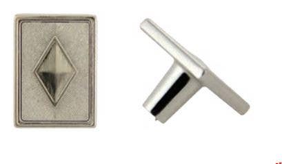 Pride Decor K-82393.SN Diamond Knob, Satin Nickel