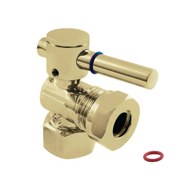 Kingston Brass CC4410 Concord Angle Stop Valve w/ 1/2" IPS x 1/2" or 7/16" Slip Joint