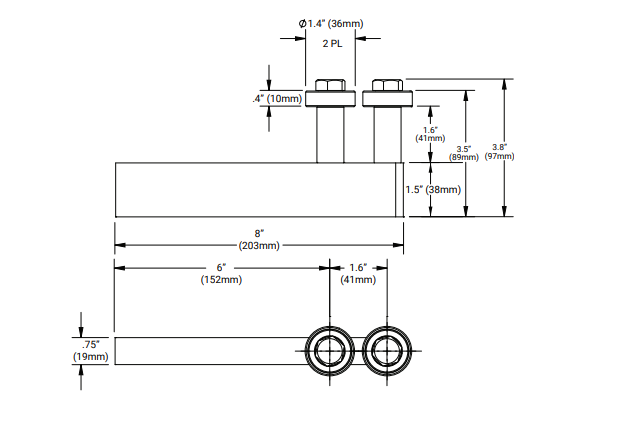 D&D CI23 Gate-Guide Assembly, Finish-Zinc