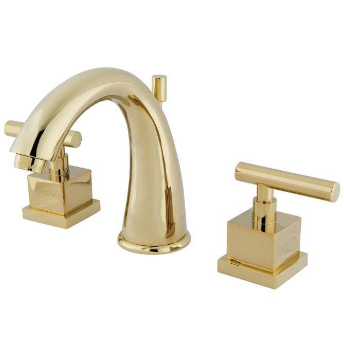 Kingston Brass KS296 Two Handle 8" to 16" Widespread Lavatory Faucet w/ Brass Pop-up