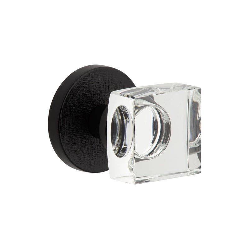 Viaggio CLOMLNQDC Circolo Linen Rosette with Quadrato Crystal Knob