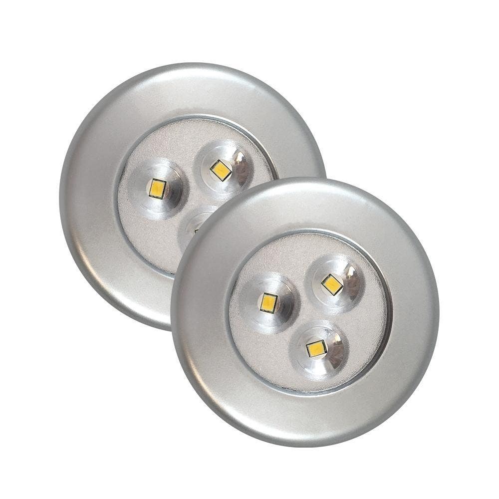 Amertac-Westek 75221 LED Utility Light, White, Tap-On/Off, 2-Pk.