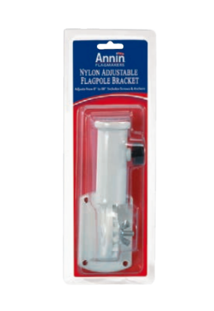 Annin Flagmakers 642630R White Adjustable Plastic Flag Bracket