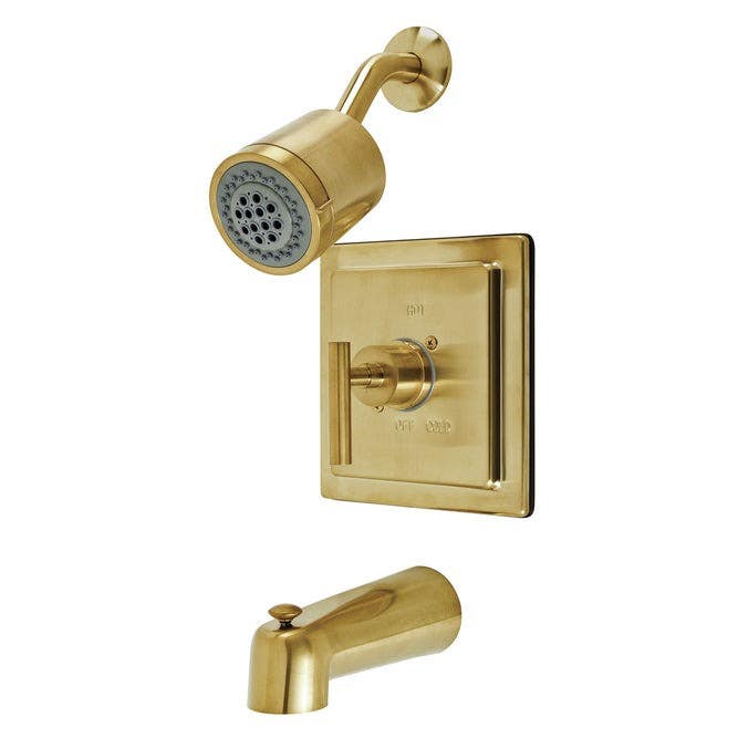 Kingston Brass KB465 Manhattan Tub & Shower Faucet, Bright Chrome