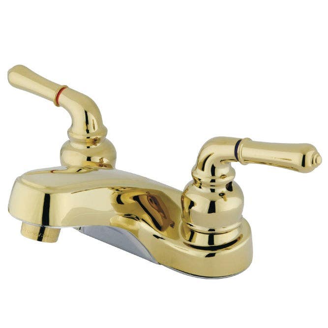 Kingston Brass GKB25 Water Saving Magellan Centerset Lavatory Faucet w/ LP Lever Handles