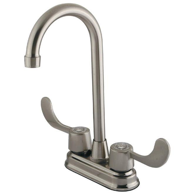 Kingston Brass KB49 Vista Two Handle 4" Centerset High-Arch Bar Faucet