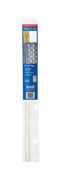 Annin Flagmakers 41210 U.S. Handheld Flag, 8 x 12-in., 2-Ct.