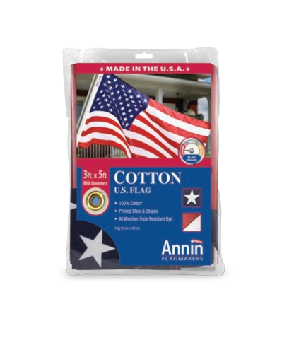 Annin Flagmakers 001124R Cotton U.S. Flag, 3 x 5-ft