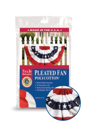 Annin Flagmakers 483160 Mini Patriotic Pleated U.S. Fan, 2-Pack