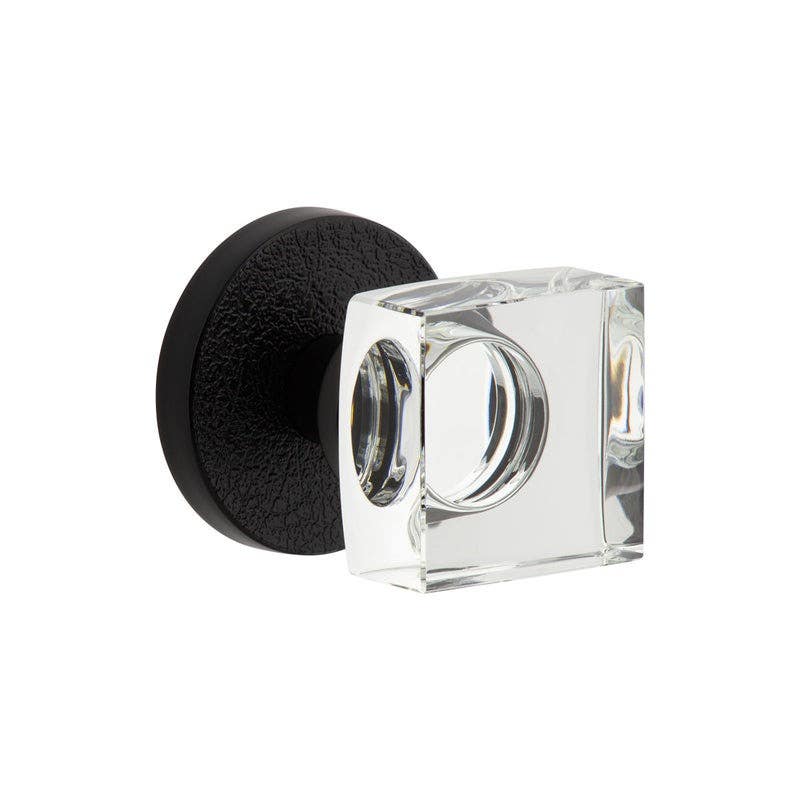 Viaggio CLOMLTQDC Circolo Leather Rosette with Quadrato Crystal Knob