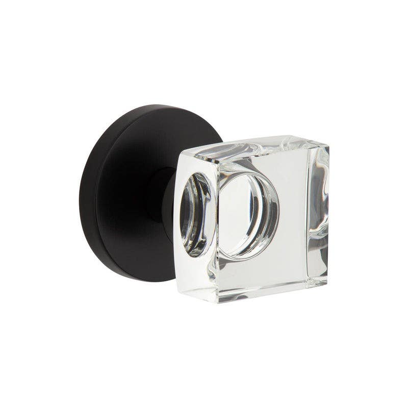 Viaggio CLOQDC Circolo Rosette with Quadrato Crystal Knob