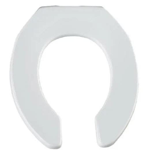 BEMIS 955CT 000 Round Commercial Plastic Toilet Seat, Open Front, STA-TITE  Hinge, White