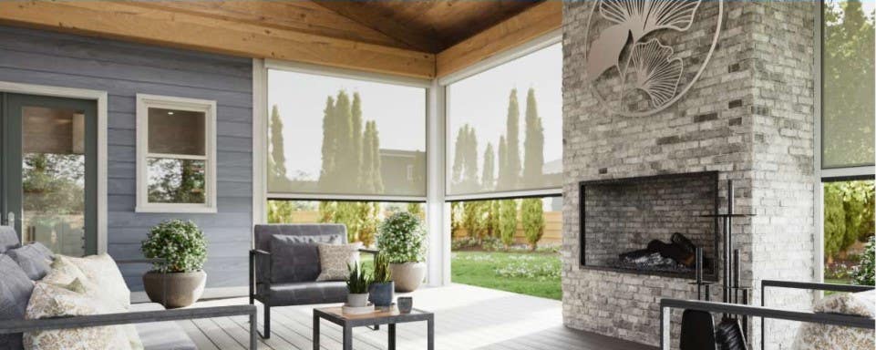 Genius 9+ Retractable Motorized Solar & Privacy Screen, 5.5" Cassette