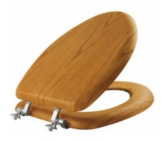 BEMIS 19601CP 378 Natural Reflections Toilet Seat, Oak Wood Veneer, Elongated