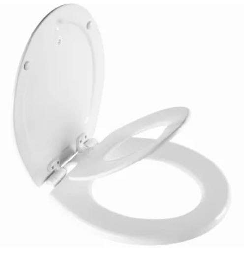BEMIS 88SLOW 000 Next Step Child/Adult Toilet Seat, Round, Wbite