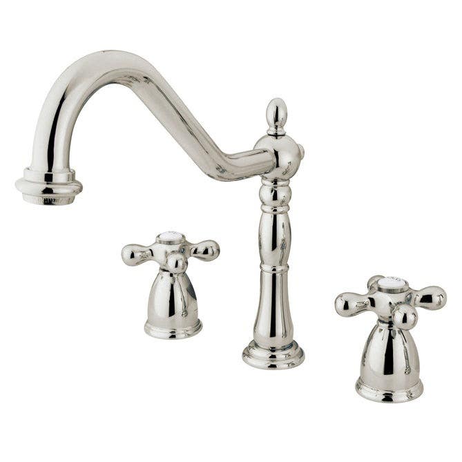 Kingston Brass KB179 Heritage 8" Center Kitchen Faucet w/ AXLS lever handles