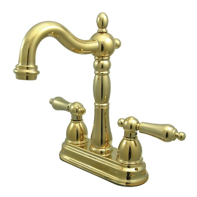 Kingston Brass KB149 Heritage Two Handle 4" Centerset Bar Faucet w/out Pop-Up Rod & AL lever handle