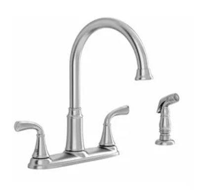 American Standard 7408.400.0 Tinley Dual Control High Arc Kitchen Faucet With Side Spray