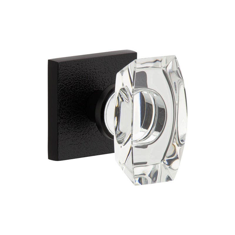 Viaggio QADMLTSTA Quadrato Leather Rosette with Stella Crystal Knob