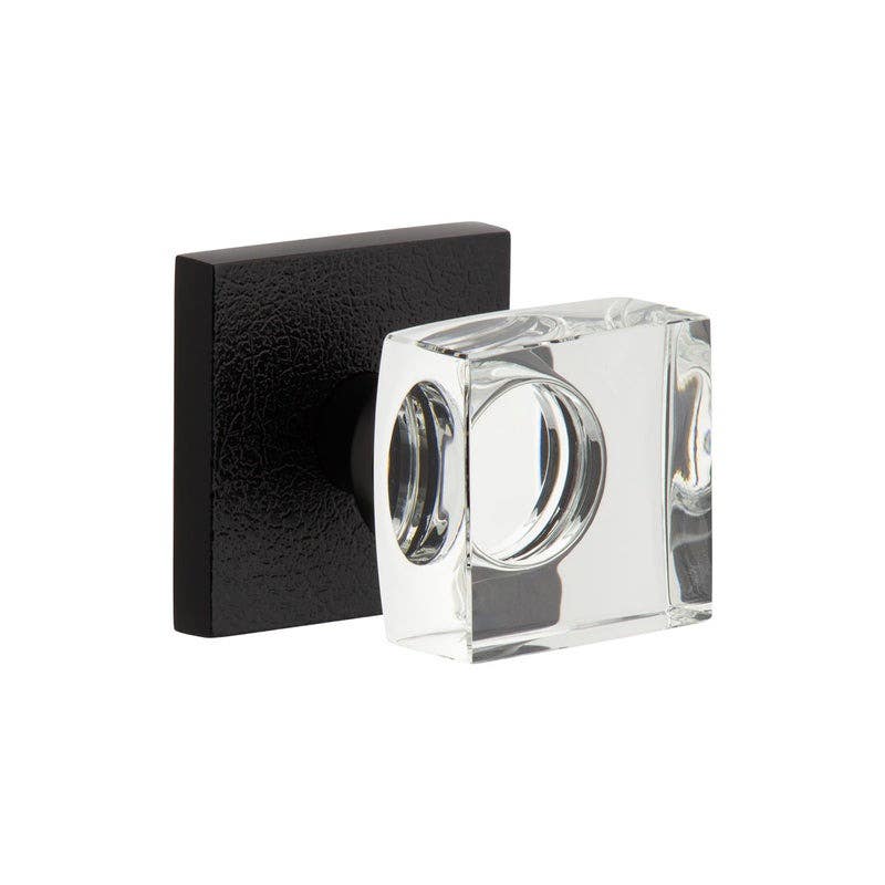 Viaggio QADMLTQDC Quadrato Leather Rosette with Quadrato Crystal Knob