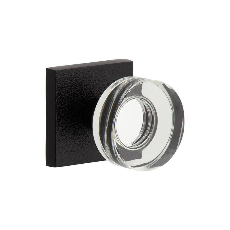 Viaggio QADMLTCLC Quadrato Leather Rosette with Circolo Crystal Knob