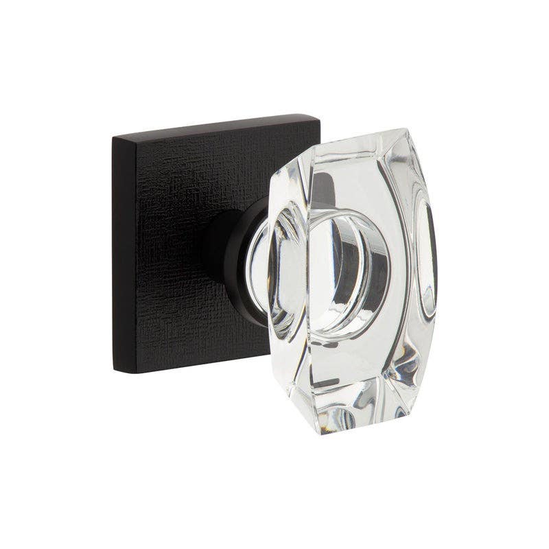 Viaggio QADMLNSTA Quadrato Linen Rosette with Stella Crystal Knob