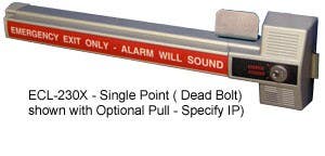Detex ECL-230X Alarmed Dead Bolt Panic Hardware Single - Point Lock