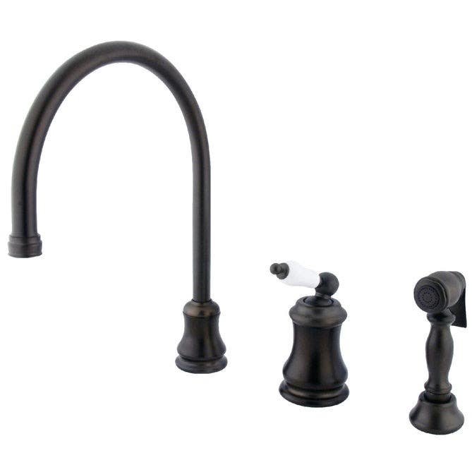 Kingston Brass KS381PLBS Widespread Kitchen Faucet