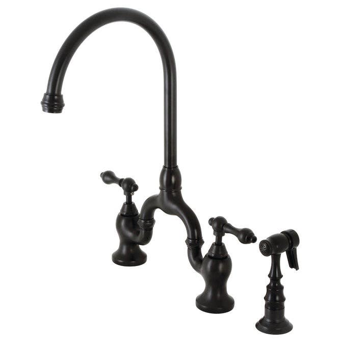 Kingston Brass KS779ALBS Kitchen Faucet With Brass Sprayer