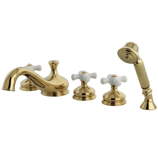Kingston Brass KS333PX Roman Tub Filler With Handshower