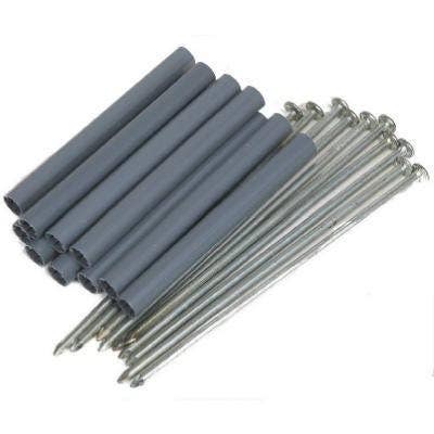 Amerimax Gutter Spike & Plastic Ferrule Galvanized, 7-In., 10-Pk.