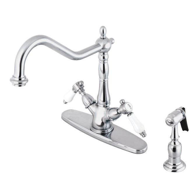 Kingston Brass KS123 Kitchen Faucet With Brass Sprayer