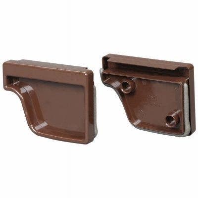 Amerimax M Gutter End Cap, K-Style, Traditional, Vinyl, 2-Pc., 5-In.
