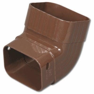 Amerimax M Front Gutter Elbow, Vinyl, 2 x 3-In.