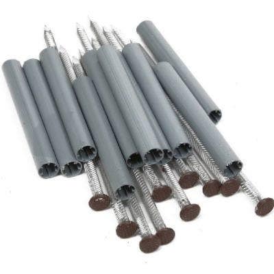 Amerimax 2 Gutter Spike & 5-In. Ferrule, Aluminum, 7-In. 10-Pk.