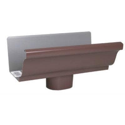 Amerimax 1 End piece With Drop, For 4-In. Gutter, Galvanized Steel