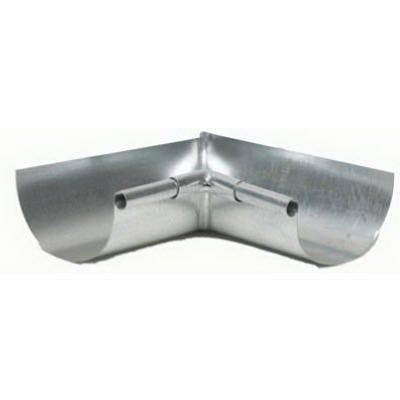 Amerimax LIS265 Gutter Half Round Miter, Inside, Galvanized, 5-In.