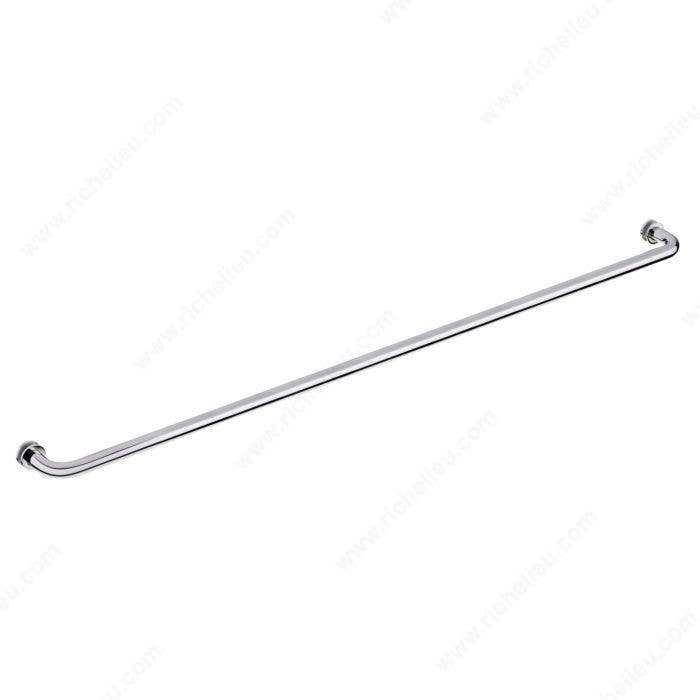 Richelieu SDTRDS07512195 Round Tubular Towel Bar W/ Washer, Rounded Corner