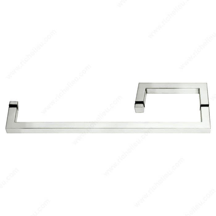 Richelieu 87O2S100 Square Tubular Handle and Towel Bar Combo, W/out Washer, 90 Degree Corner