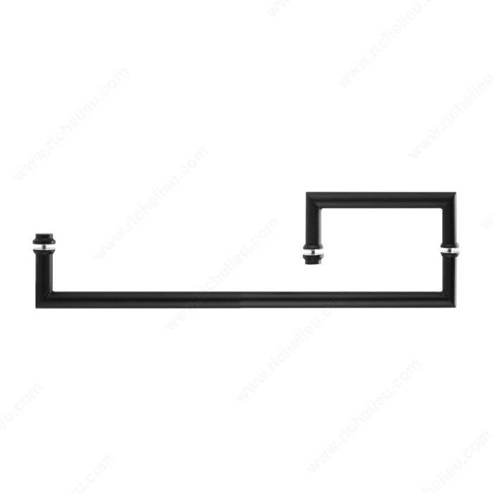 Richelieu 87O2S104 Mitered Round Tubular Handle and Towel Bar Combo W/ Decorative Ring